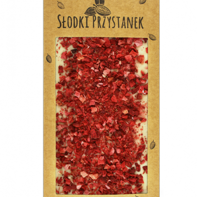 Czekolada biała z truskawkami 100g - foto 6