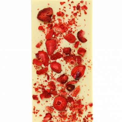 Czekolada biała z truskawkami 100g - foto 2