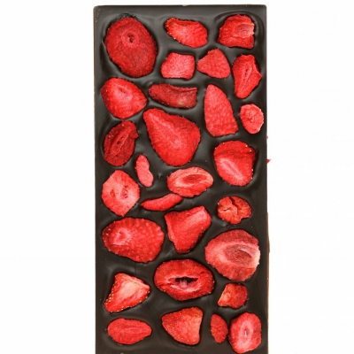 Czekolada ciemna z truskawkami 100g - foto 2