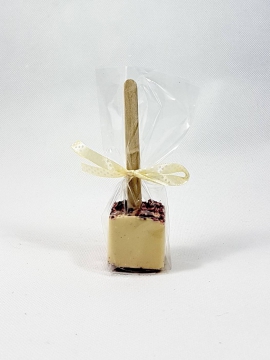 Chococstick czekolada biała z czarną porzeczką