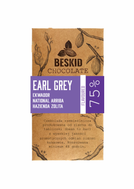 Czekolada ciemna 75% Earl Grey