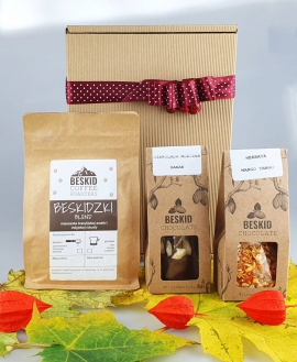 Zestaw prezentowy kawa, herbata, chocostick