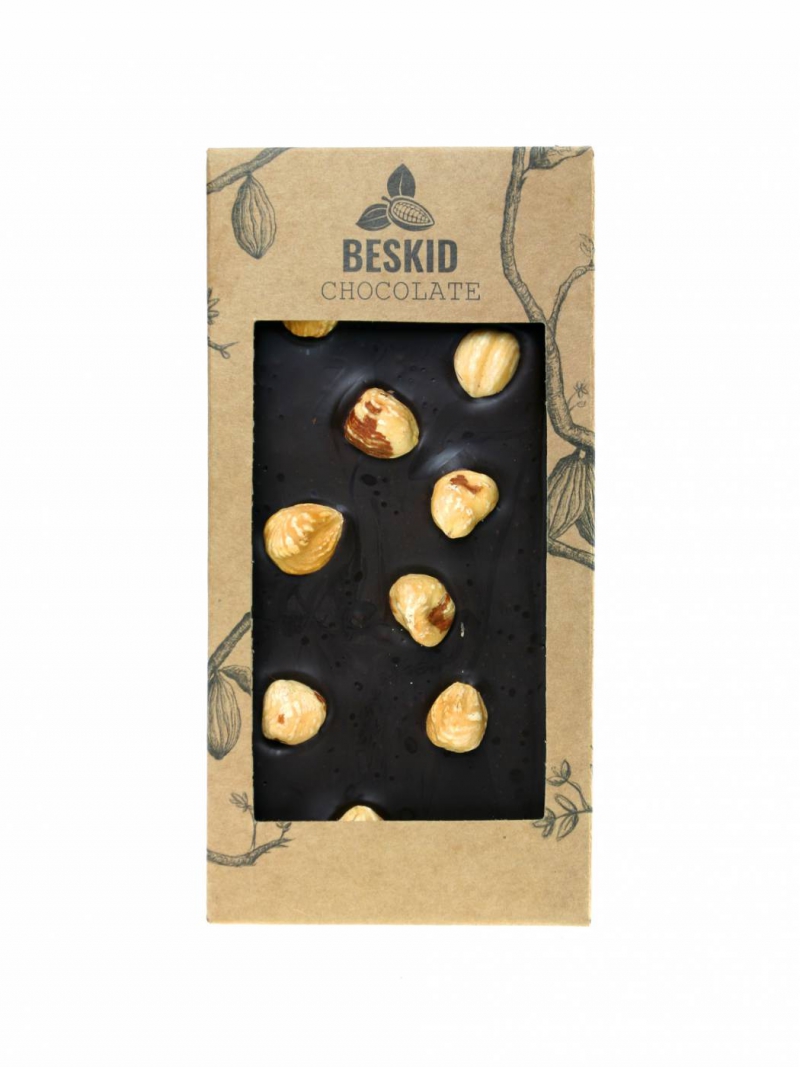 Czekolada ciemna z orzechami laskowymi 100g - foto 1