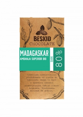 Czekolada Madagaskar Ambanja Superior BIO 80% ciemna