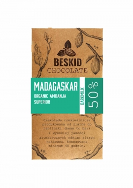 Czekolada Madagaskar Ambanja Superior BIO 50% ciemna mleczna