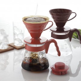 Hario zestaw V60 Pour Over Kit Red - drip + serwer + filtry