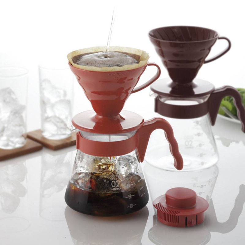Hario zestaw V60 Pour Over Kit Red - drip   serwer   filtry